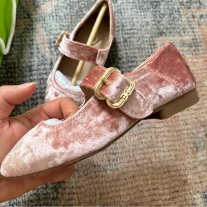 NWT Girls Sam Edelman' Maeve Michela Mary Jane Flat Velvet sz 12